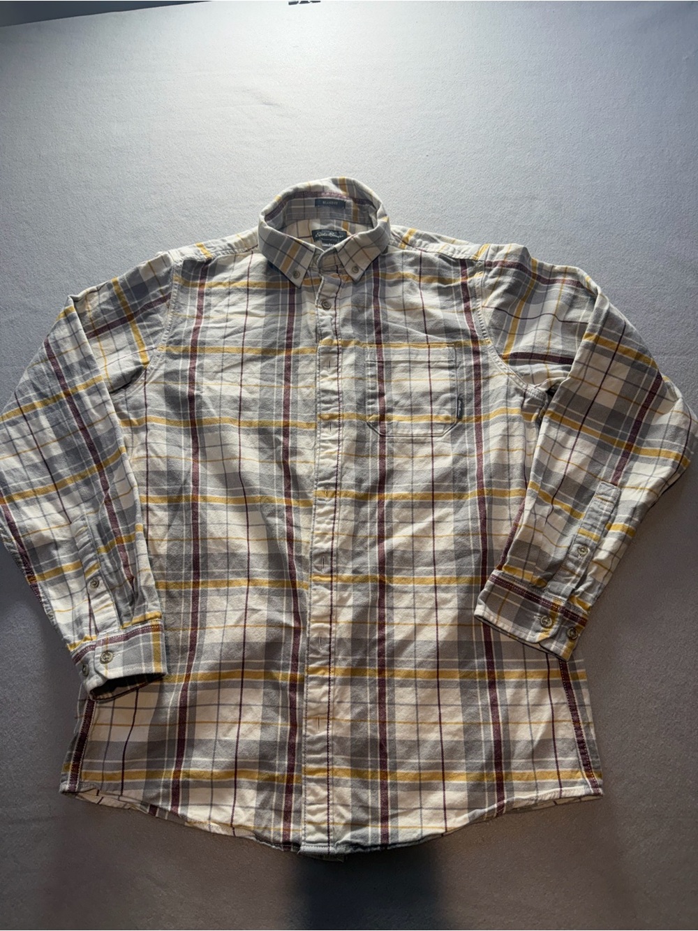 Eddie Bauer Men’s Medium Plaid Flannel Shirt
